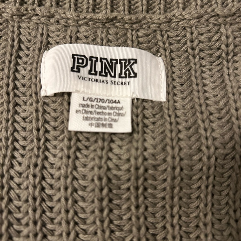 PINK Victoria's Secret Taupe Knit Sweater - Picture 2 of 2